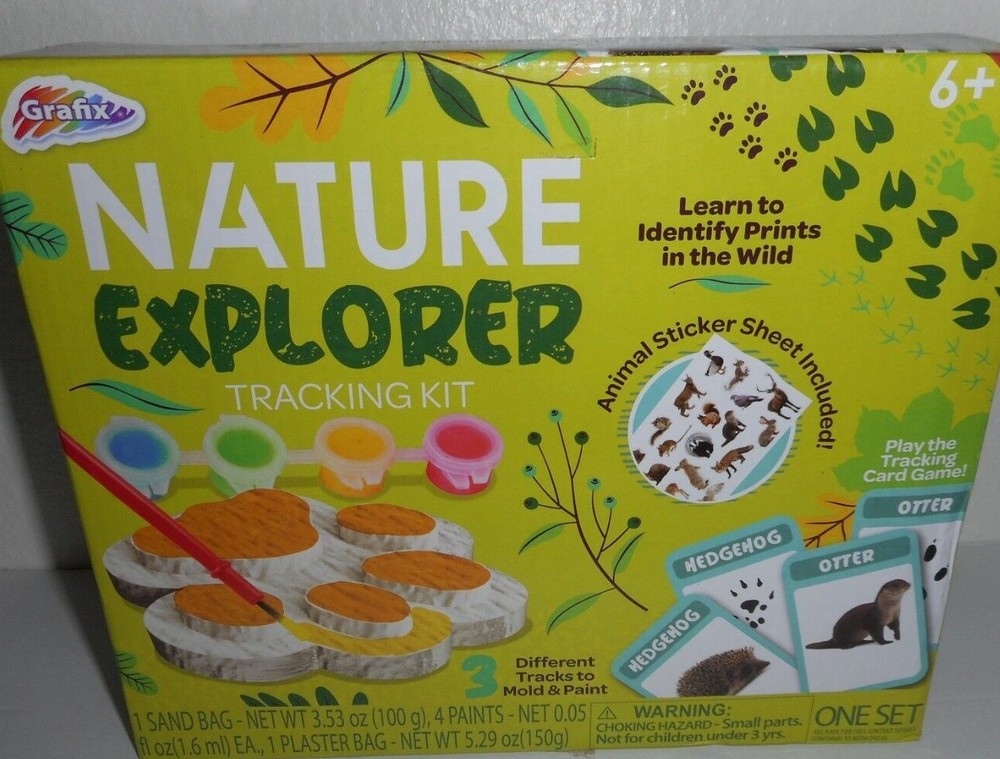 Grafix NATURE EXPLORER Tracking Kit Learn to Identify Prints in the Wild One Set