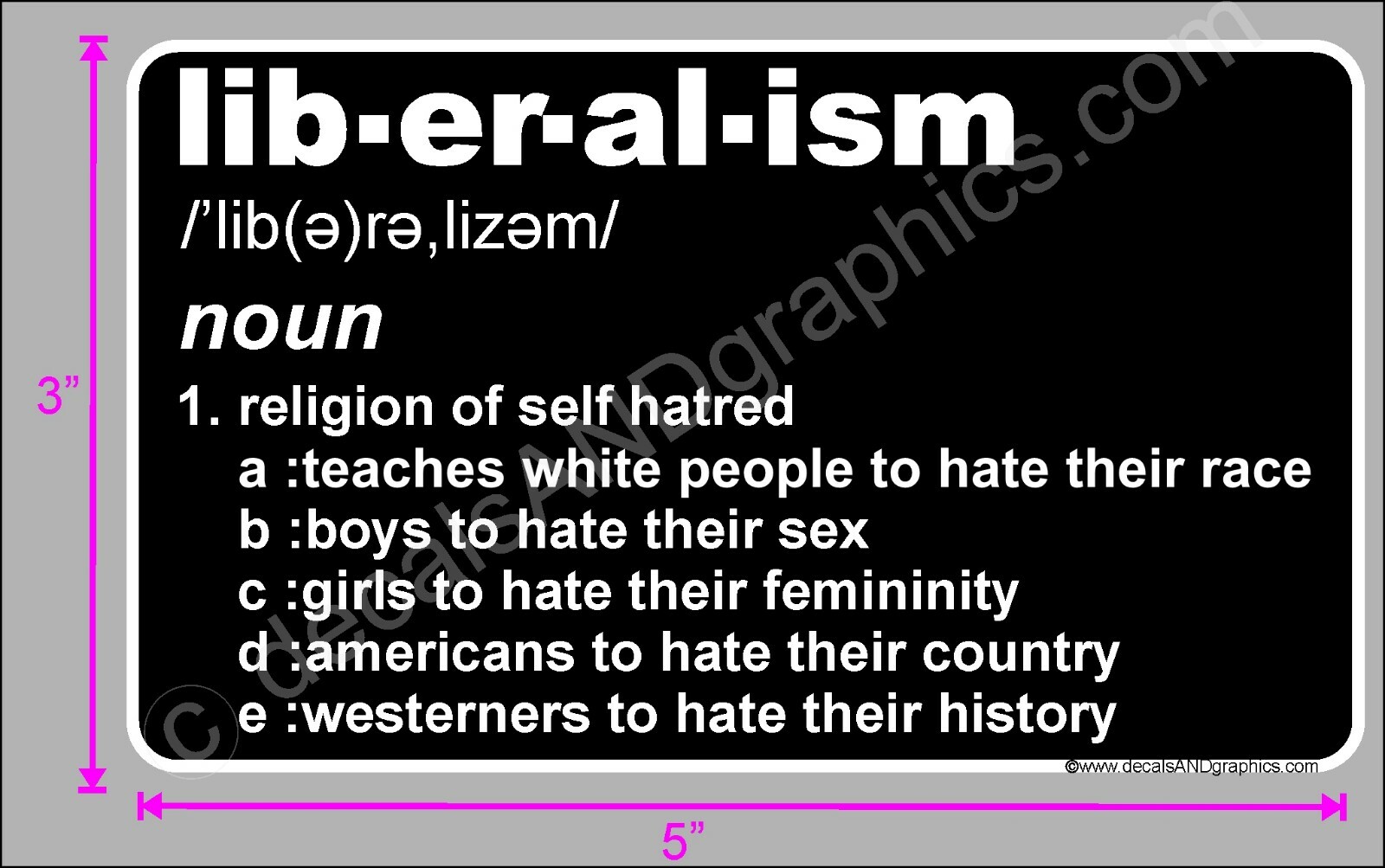 TRUMP 2020 STICKER LIBERALISM ANTI DEMOCRAT LIBERAL SNOWFLAKE DECAL BUMPER