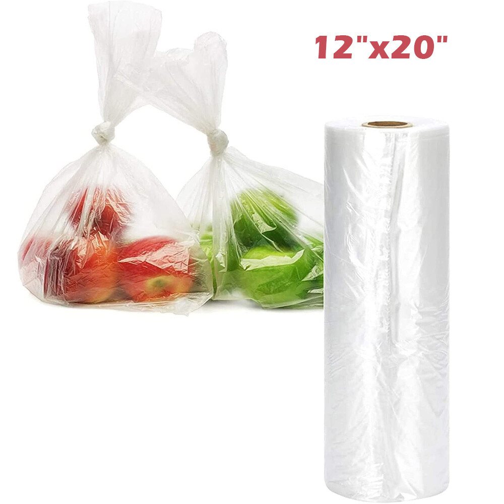 Plastic Produce Clear Bag On Roll Kitchen Food Fruit Storage Vegetable 350/Roll