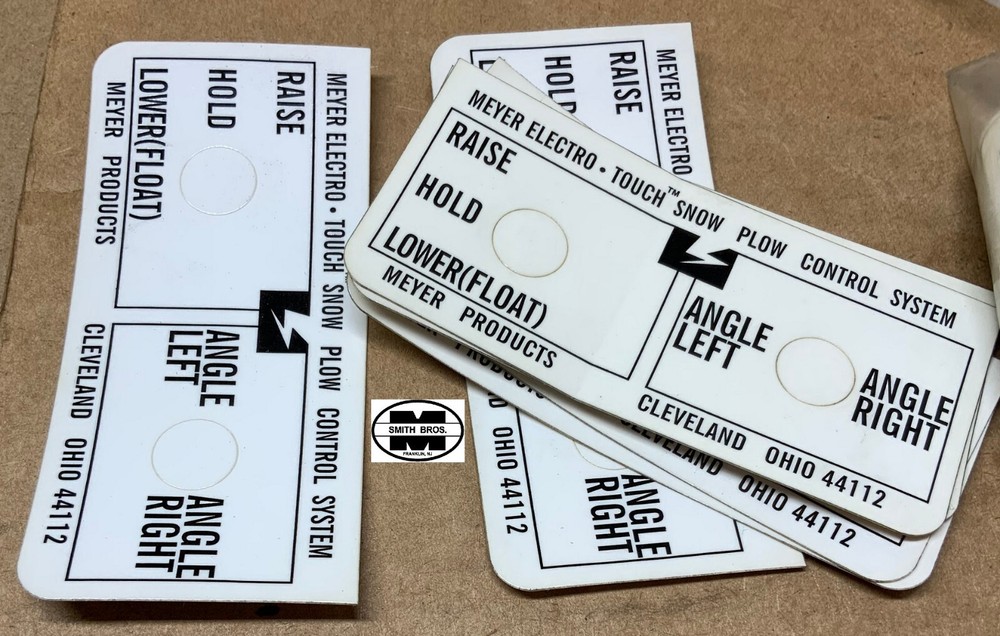 Meyer 21956 Two Toggle Switch Control Decal - Classic 70's and 80's