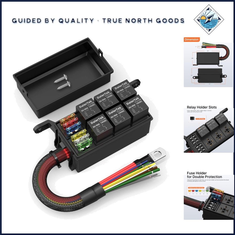 Panel Mount Relay Box with 6 Way Configuration for Safe Electrical Connections