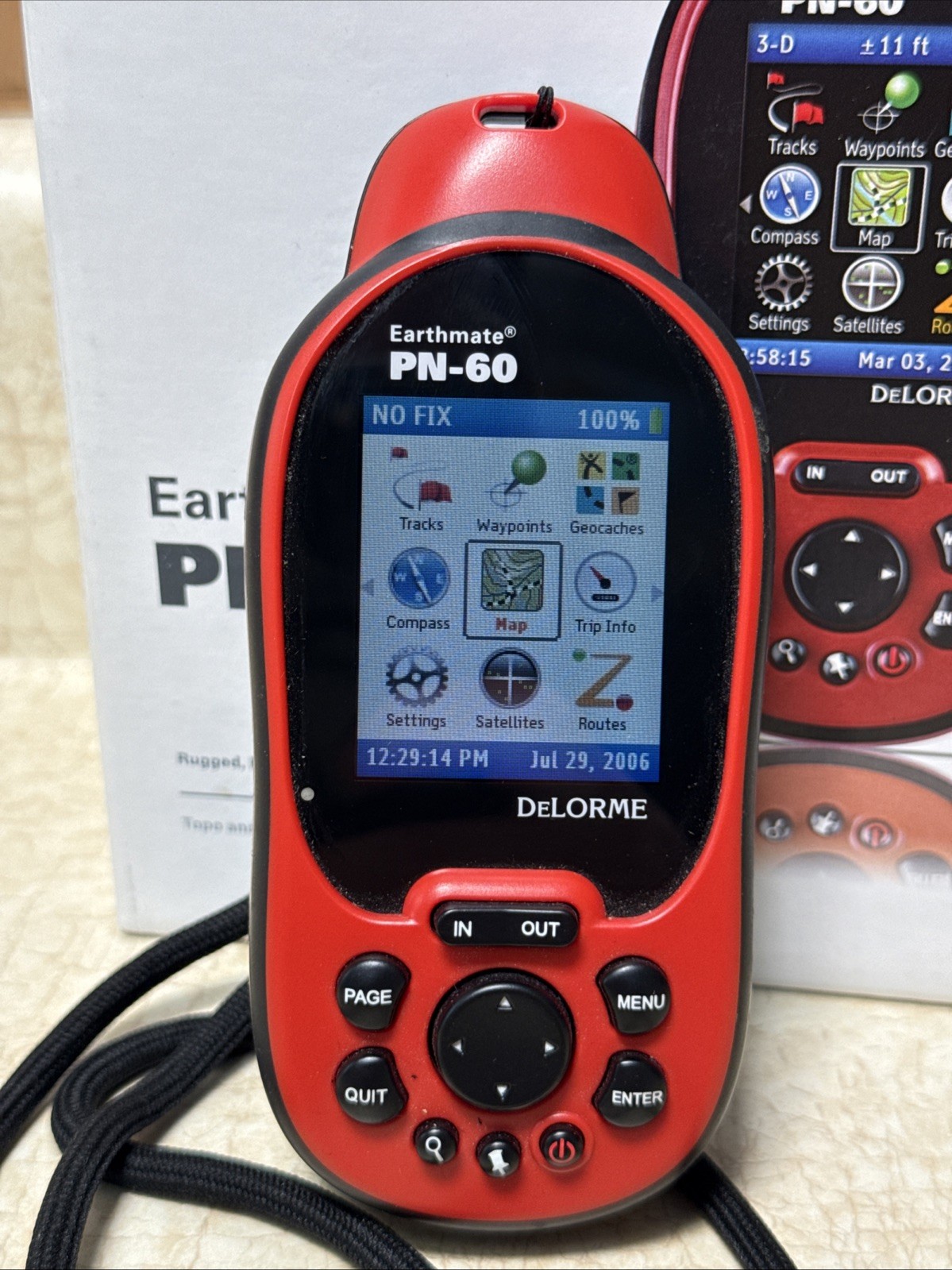 Delorme Earthmate PN-60 Handheld Hiking GPS No USB Cable