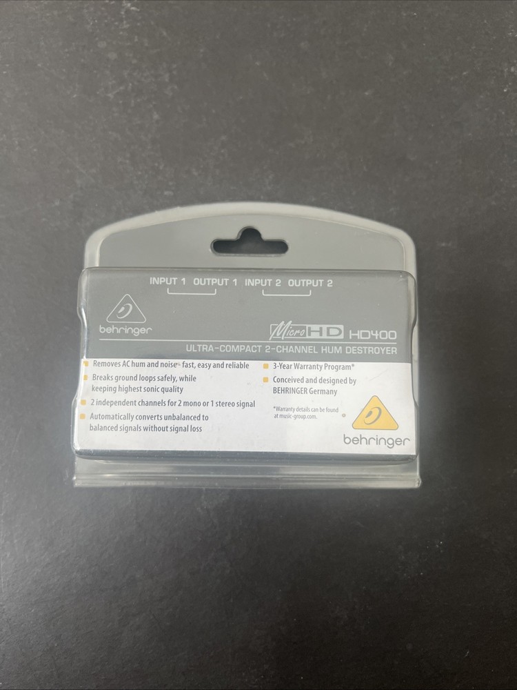 Behringer AC hum remove ground loops eliminate 2ch MICROHD HD400
