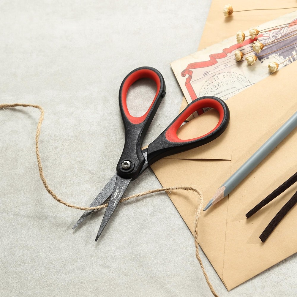 3 Pack Titanium Scissors All Purpose - Non Stick Stainless Steel Sharp Scisso...