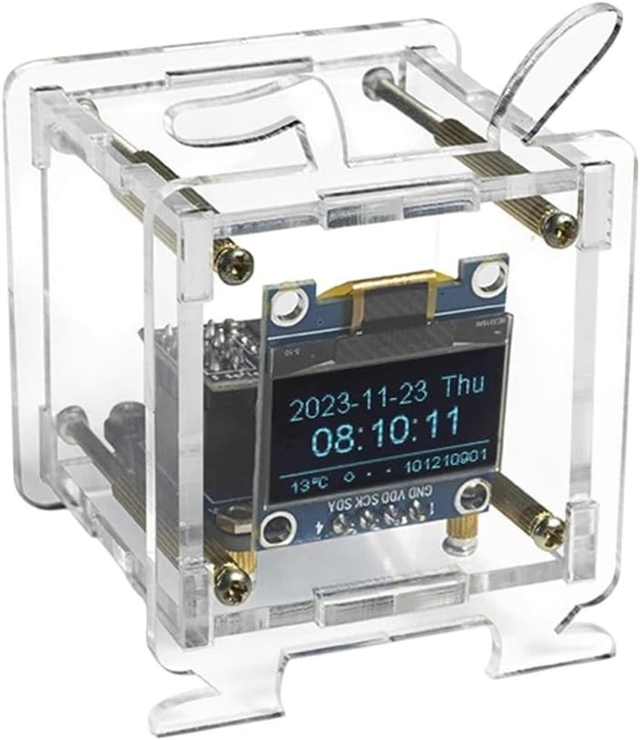 1 Set ESP8266 DIY Electronic Display Mini Clock Kit + Shell Soldering Project US