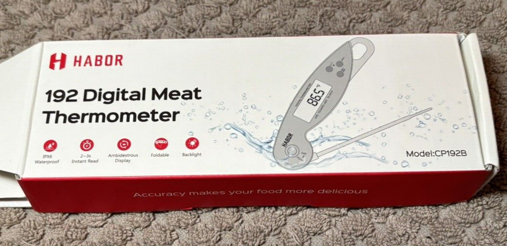 Habor 192 Digital Meat Folding Thermometer   - new open box
