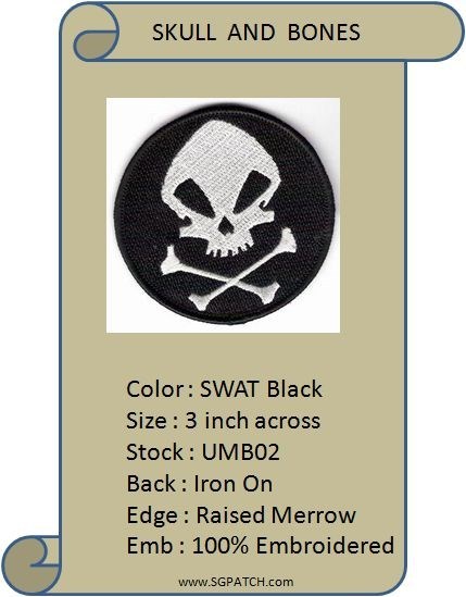 SKULL & BONES PATCH - UMB02