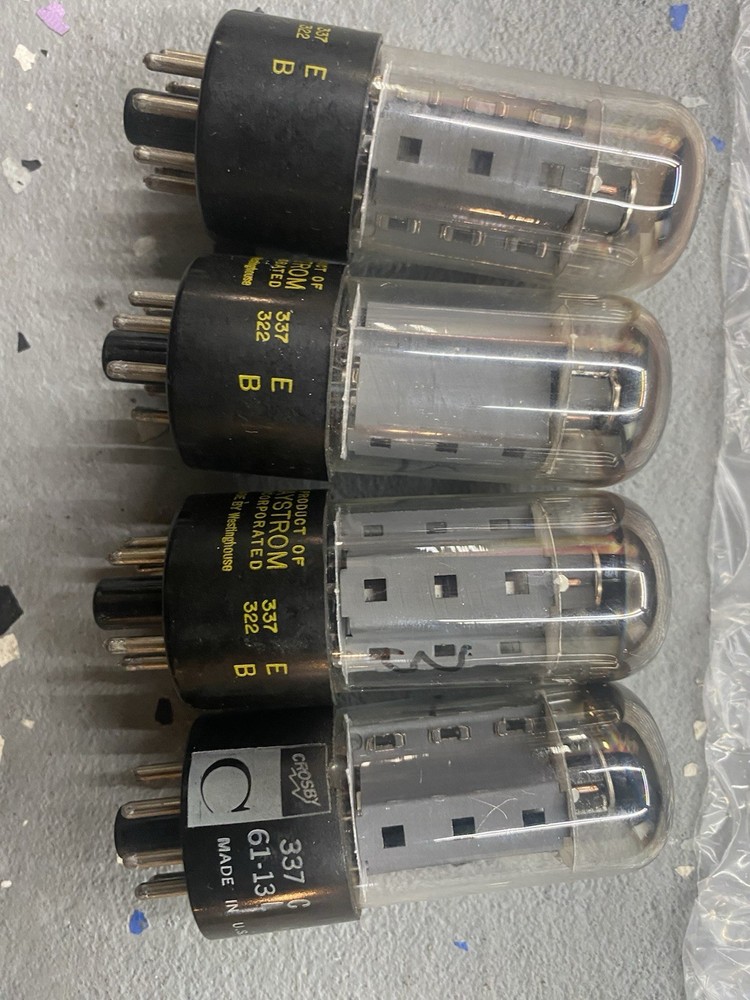 Matched Quad Westinghouse 7591 Tubes