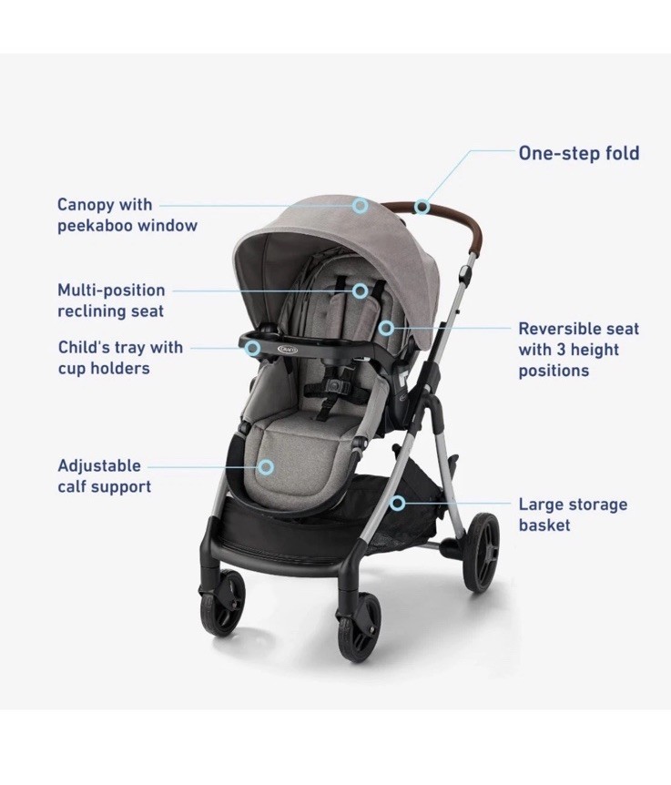 Graco Modes Closer Travel System Color Grey