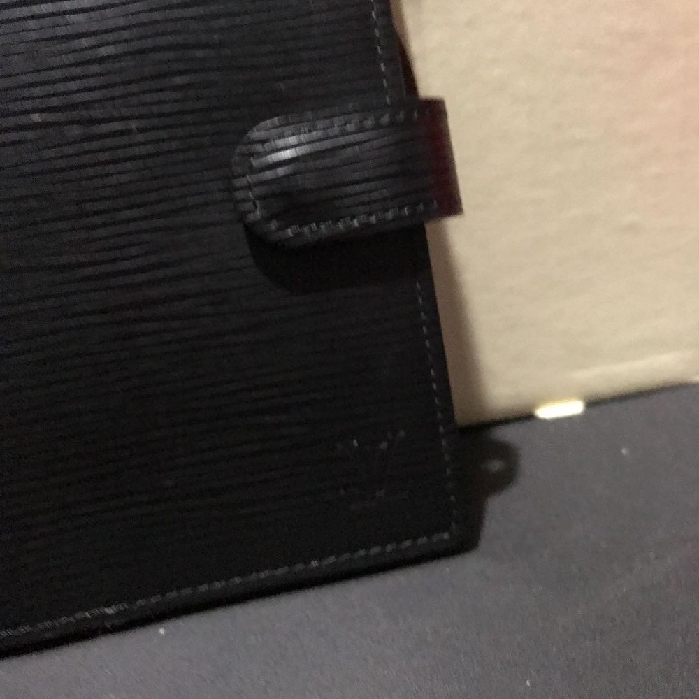 Louis Vuitton Ep Notebook Cover Black Leather Authentic Rare