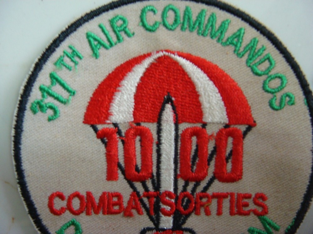 USAF 311th AIR COMMANDOS SQUADRON " 1000 COMBAT SORTIES " VIETNAM WAR PATCH