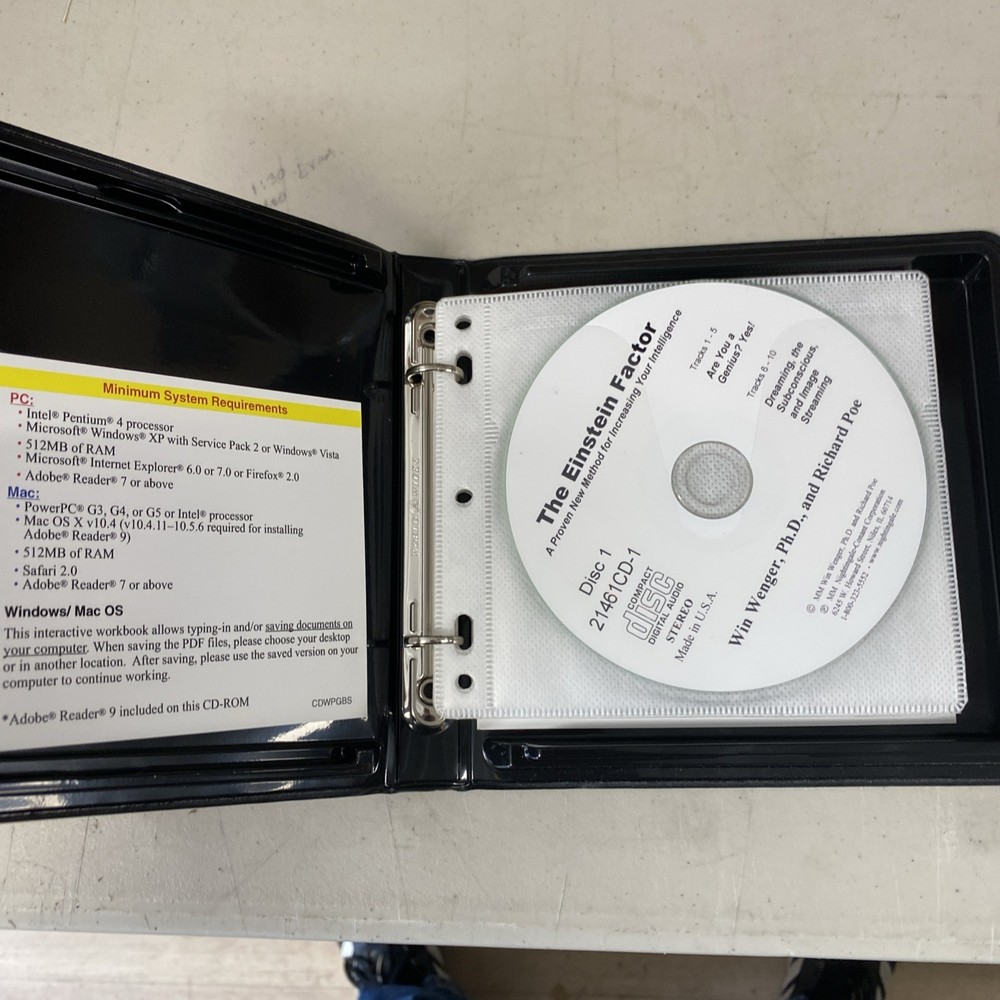 Nightingale Conant Einstein Factor CD Set Win Wenger Richard Poe Intelligence