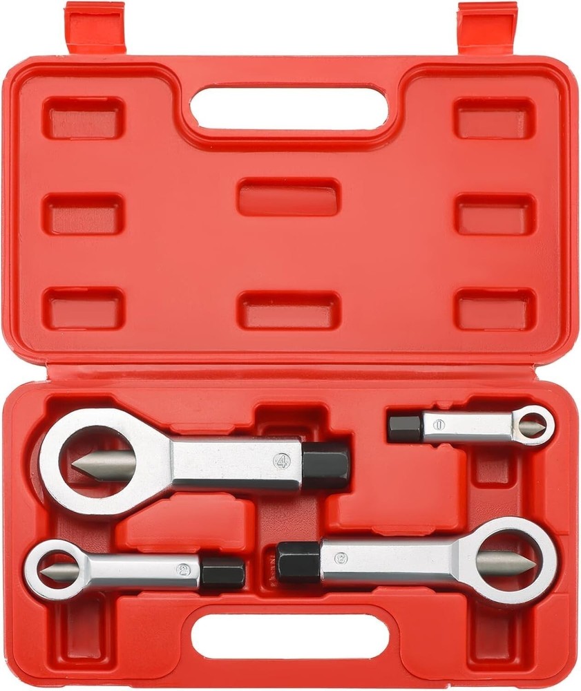 4PCS Nut Splitter Breaker 9-27mm Nut Remover Extractor Adjustable Cracker Tools