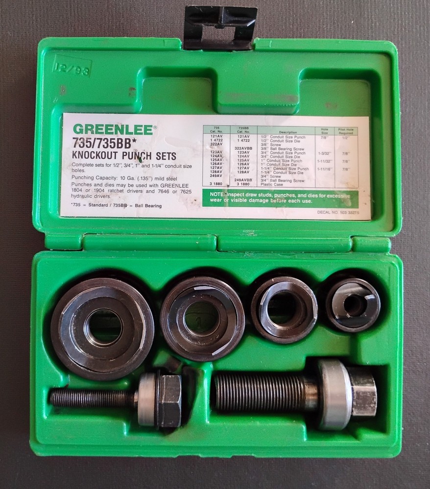 Greenlee 735BB Knockout Punch Set