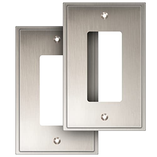 Soft Modern Decorative Wall Plate Switch Plate Outlet Single Decorator 2PK