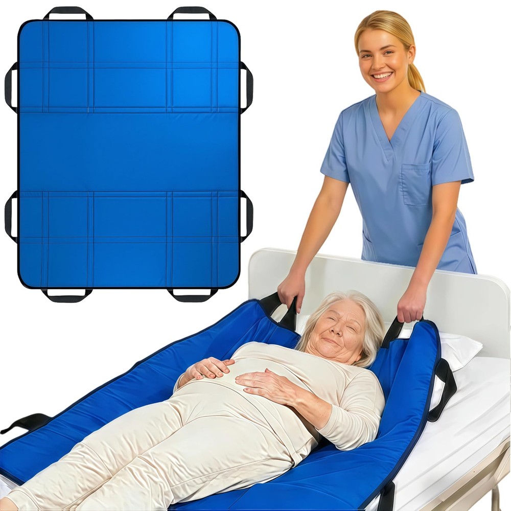 Upgraded 3-Layer Positioning Bed Pad with Handles, Transfer & Slide for Elder...