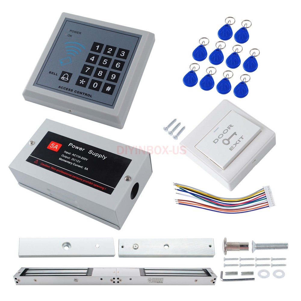 RFID Door Entry Security Access Control System Kit Set Magnetic Electronic Lock