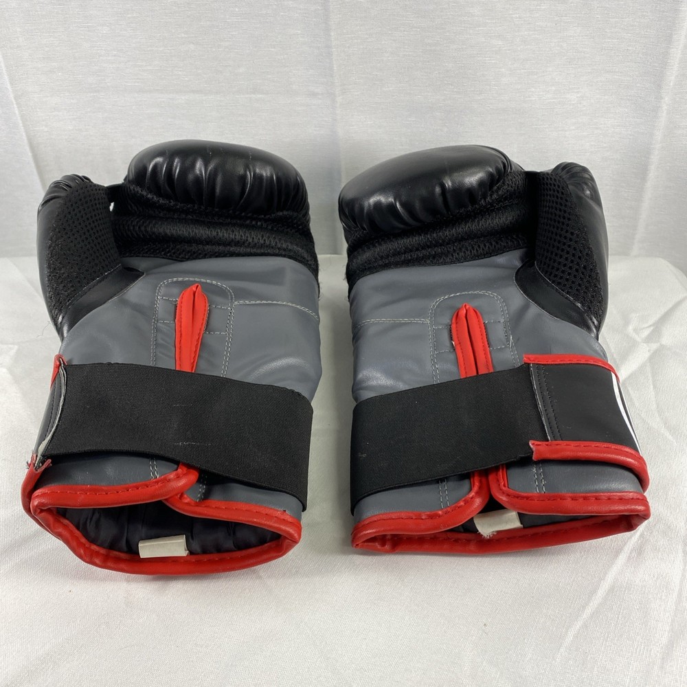 Everlast 14 oz Sparing Boxing Core Training Gloves Black Red hook loop Closure