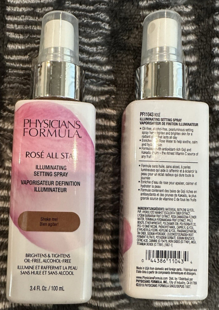 Physicians Formula Rosé All Stay, Illuminating Setting Spray 3.4 fl oz -1 PC +🎁