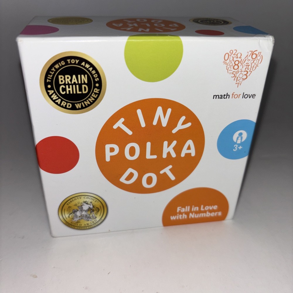 Tiny Polka Dot Game Educational Math Learning Card Game, Kids 3-8