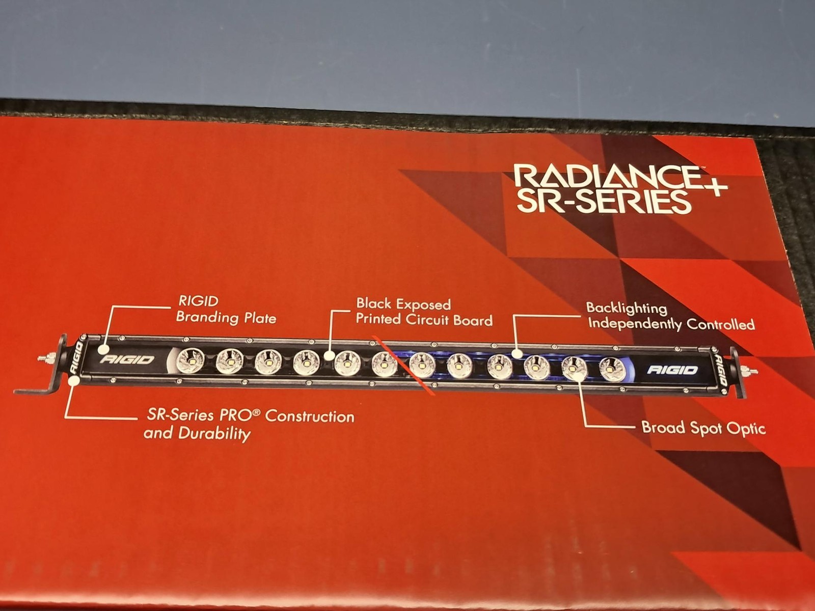 Rigid 230603 Radiance Plus SR-Series Spot LED Light-8 Option RGBW Backlight 30''