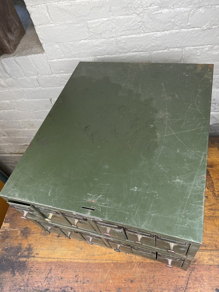 C.1940 Microscope Slide Cabinets ~ Paragon C&C Co. NY, Stackable, 12 Drawers