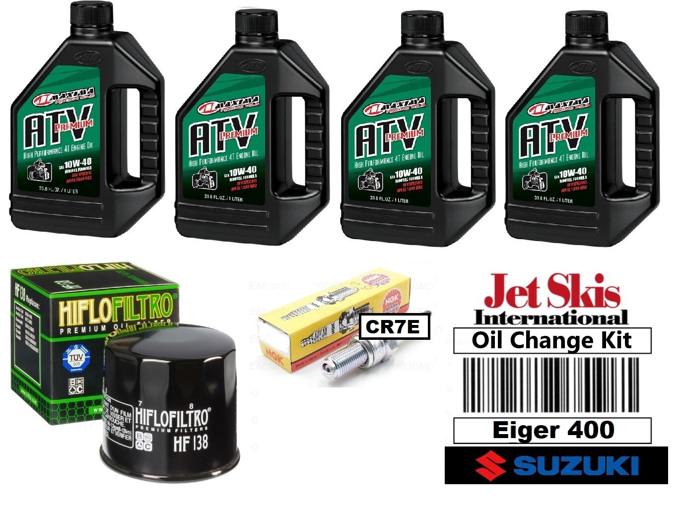 Suzuki Eiger 400 LTA400 Tune Up Service Kit NGK Spark Plug Maxima Oil Change