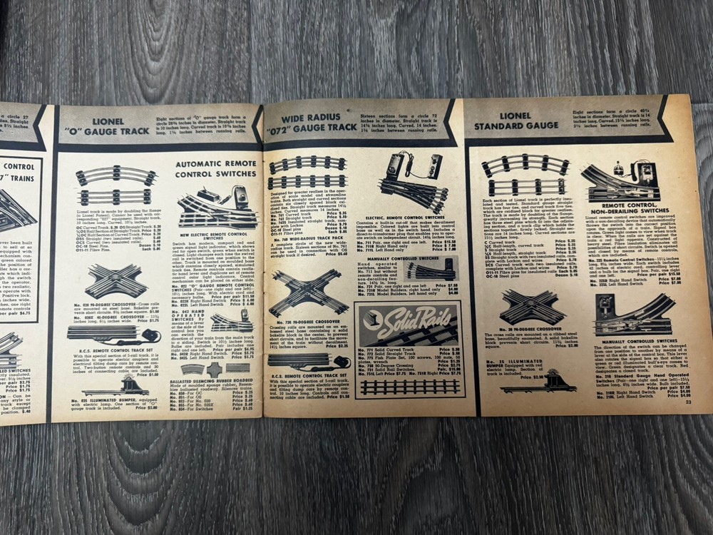 Lionel Consumer Train Catalog 1938 ?