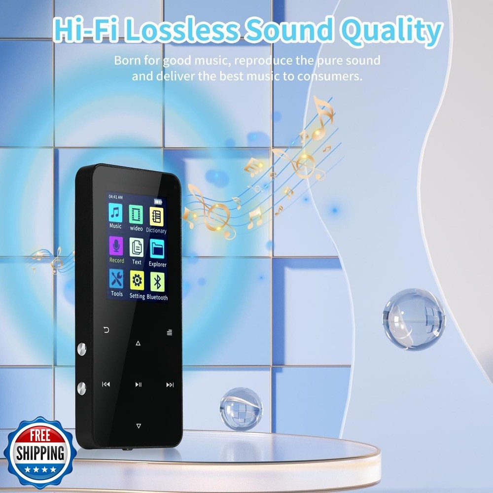 144GB MP3 Player with Bluetooth 5.2 Portable Multi-Function Music Player with