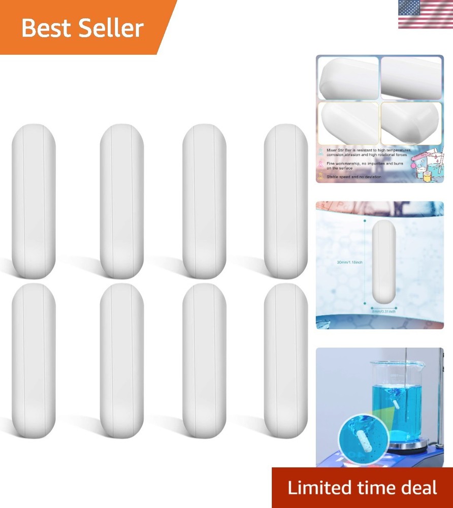 Precision 30mm PTFE Magnetic Stirrer Bars - High-Temperature Resistant & Durable