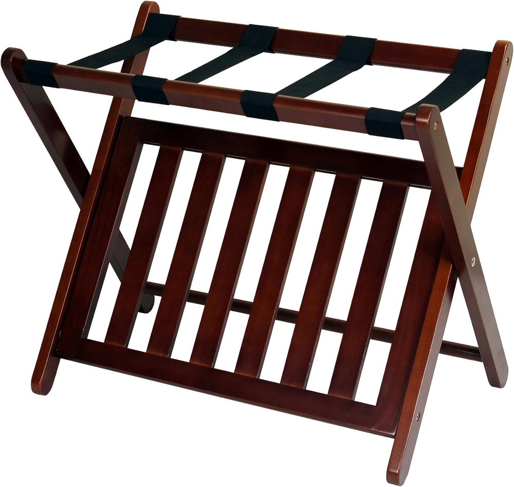 Luggage Rack, Walnut, Solid Wood