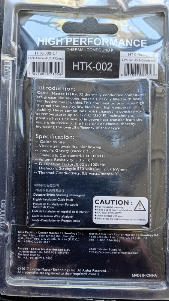 Cooler Master HTK-002-U1 High Performance Thermal Paste