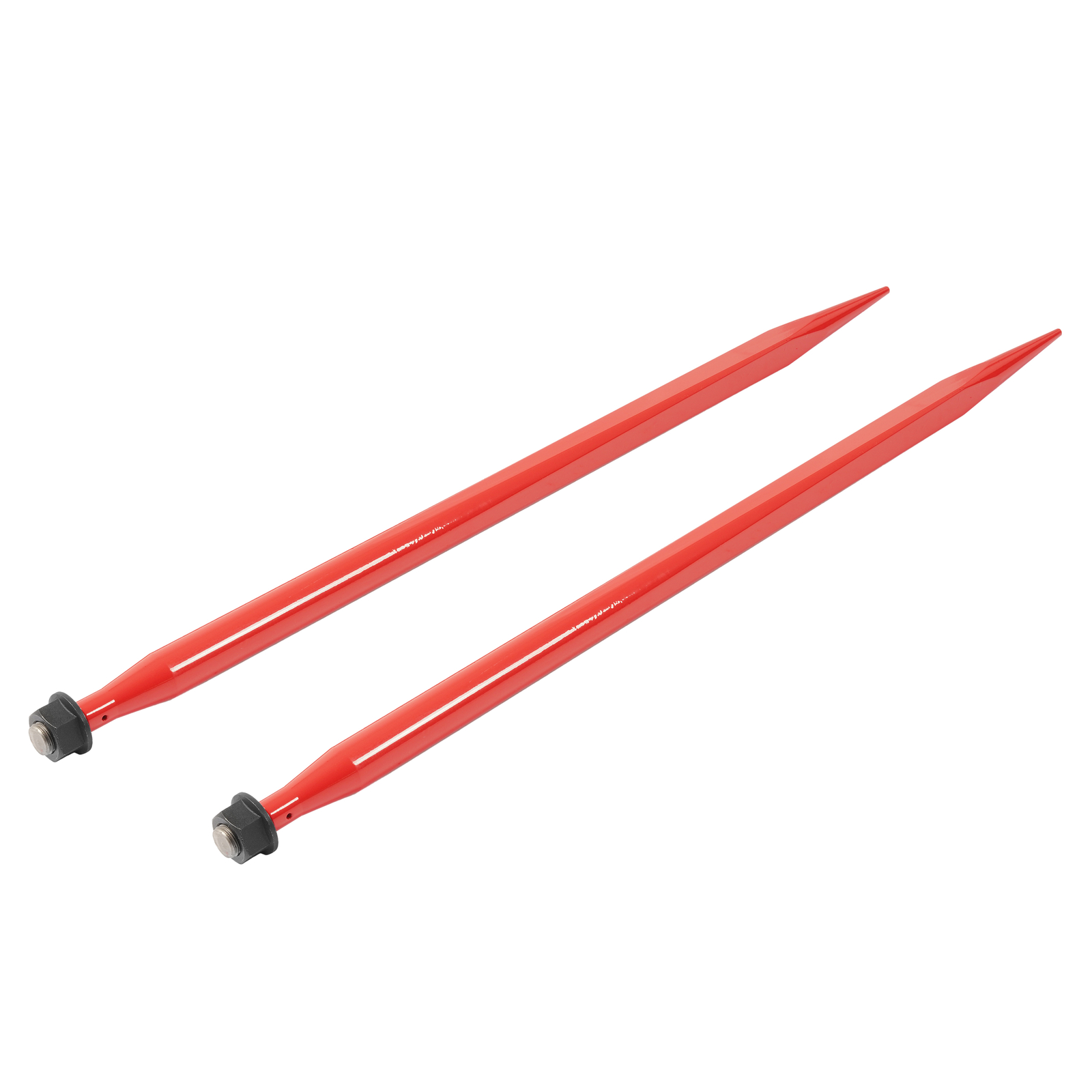 2Pcs Hay Bale Spear 49" 4500 lbs Quick Attach Spike Fork for Tractors Loaders