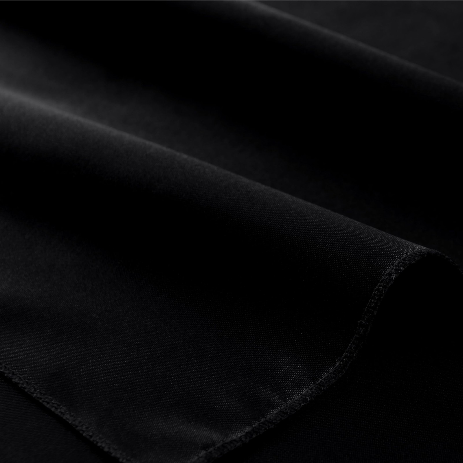 100 Pack Black Satin Napkins and Napkin Rings Set, 12 x 12 Inch Silky Soft Cl...