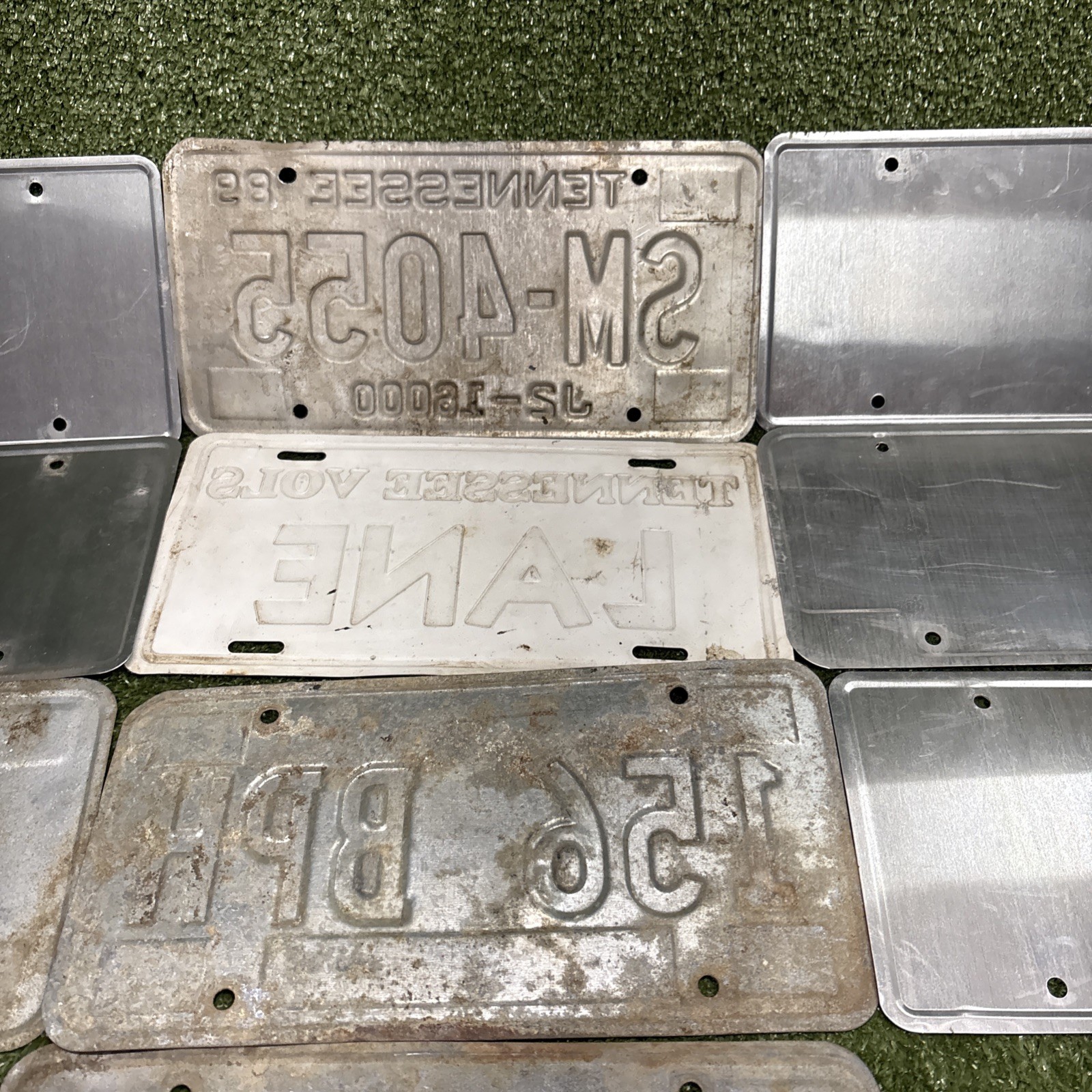 Lot Of 10 Random Misc USA License Plates Vintage! Man Cave, Crafts. Cool Pieces