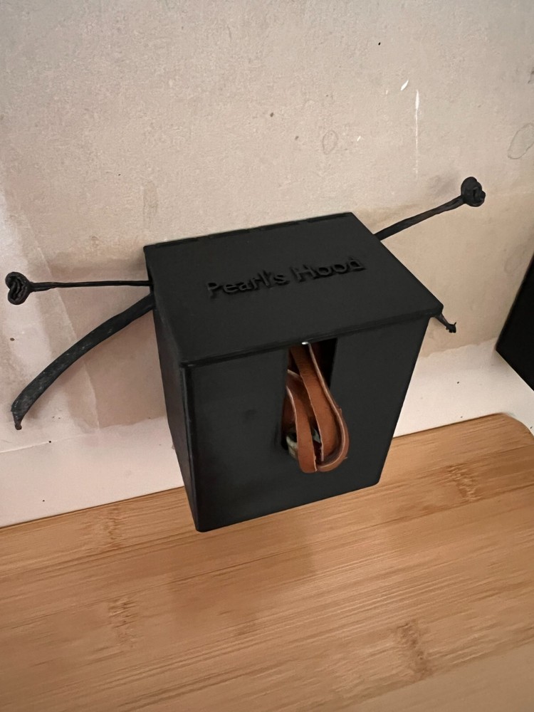 Falconry Hood Protector, Black, Size Medium, 3D Printed