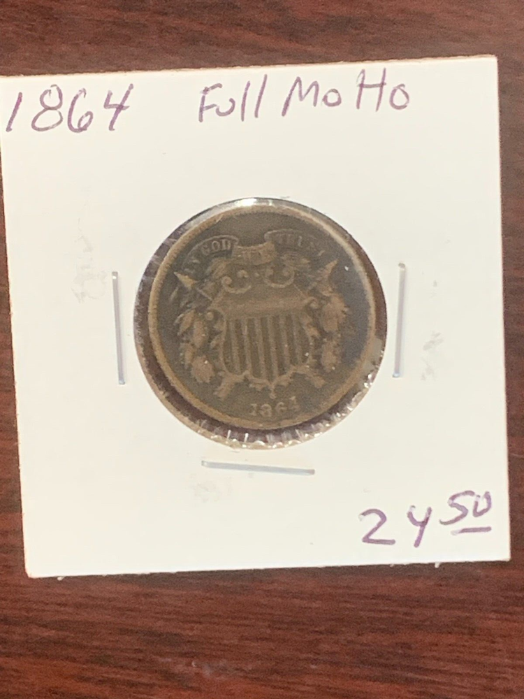 1864 Two Cent Piece Full Motto