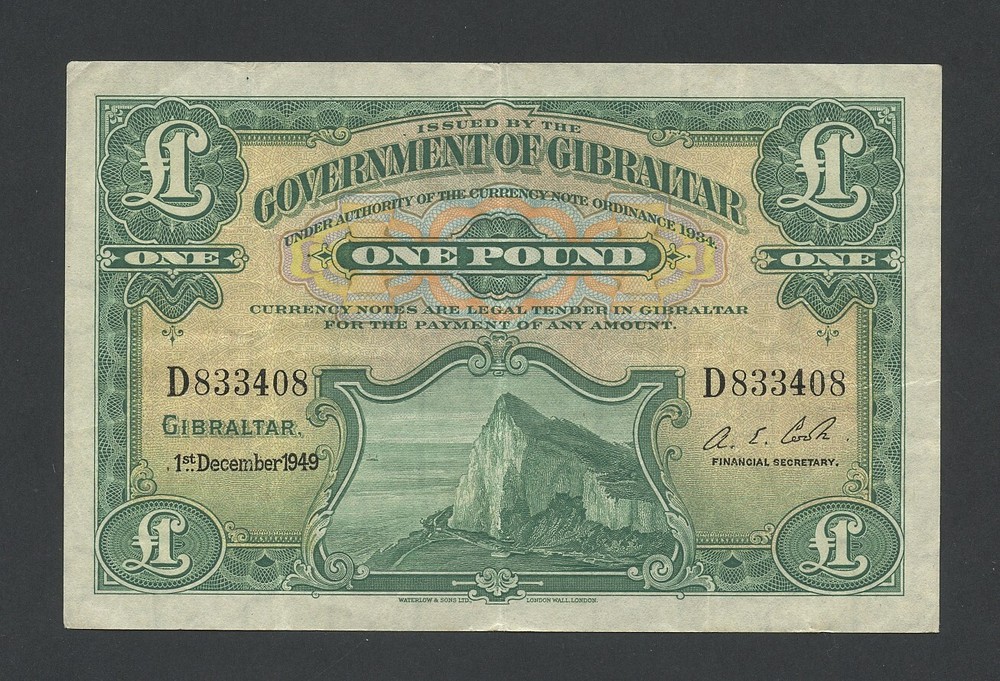 GIBRALTAR £1 note 1949 Krause 15b Banknotes
