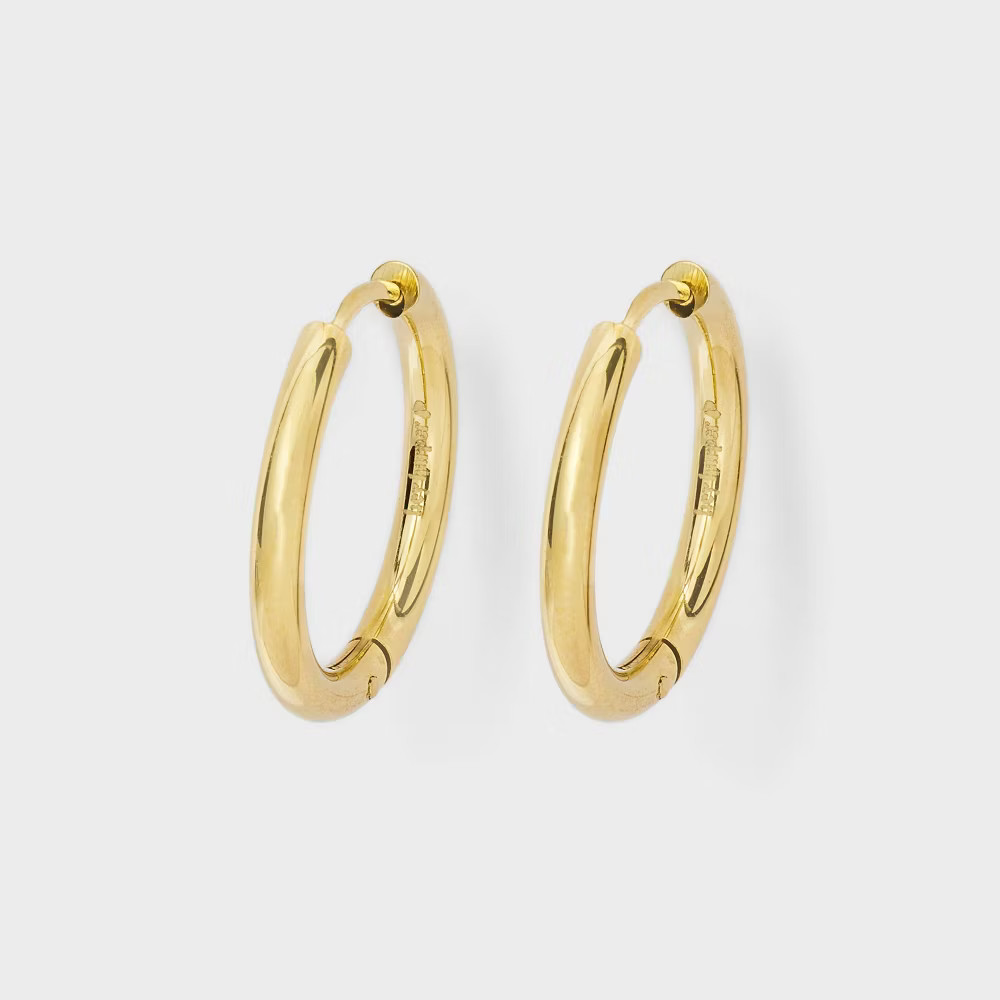 Hey Harper Waterproof Medium Hoop Earrings - Gold