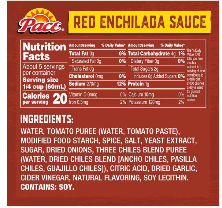 Pace Mild Red Enchilada Sauce, 10.5 oz Can