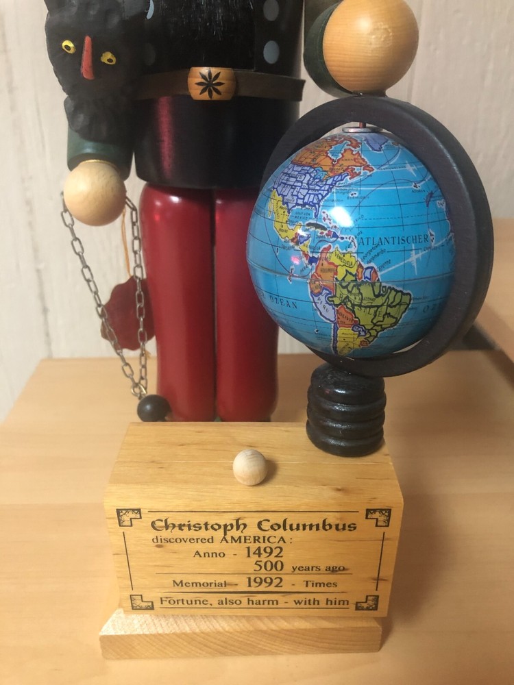 1992 Steinbach Volkskunst Germany Nutcracker 16" Christopher Columbus - Sharp!