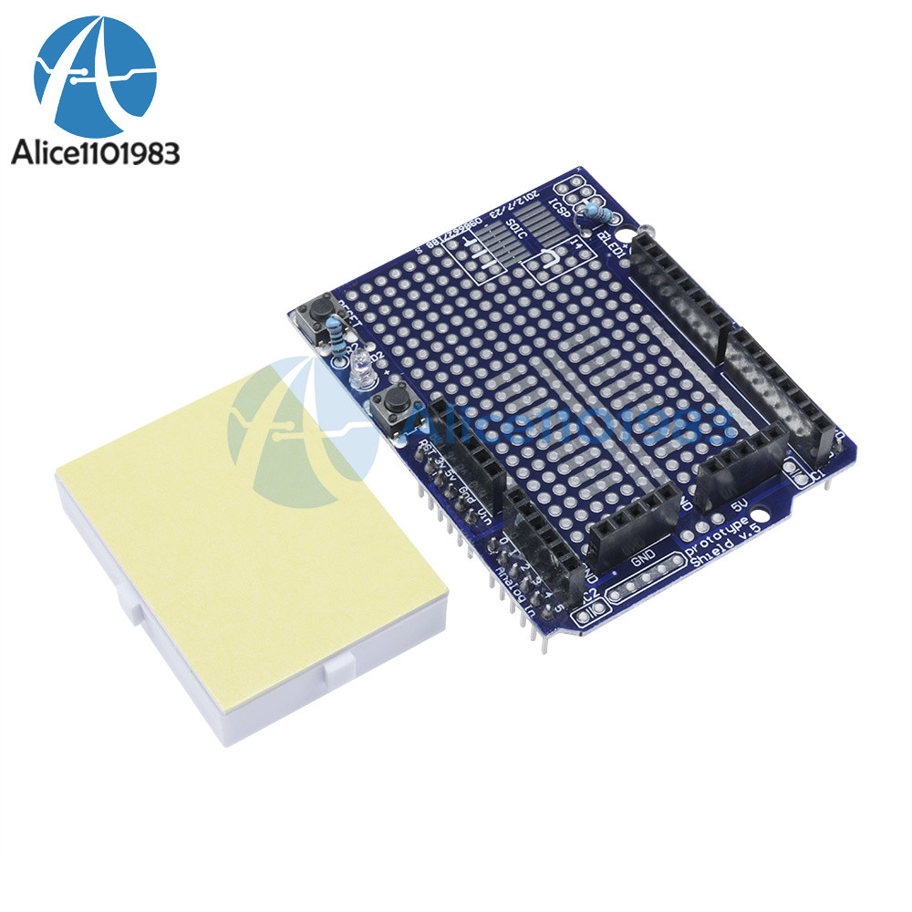 Atmega328P R3 Arduino Prototype Shield ProtoShield + Mini Breadboard