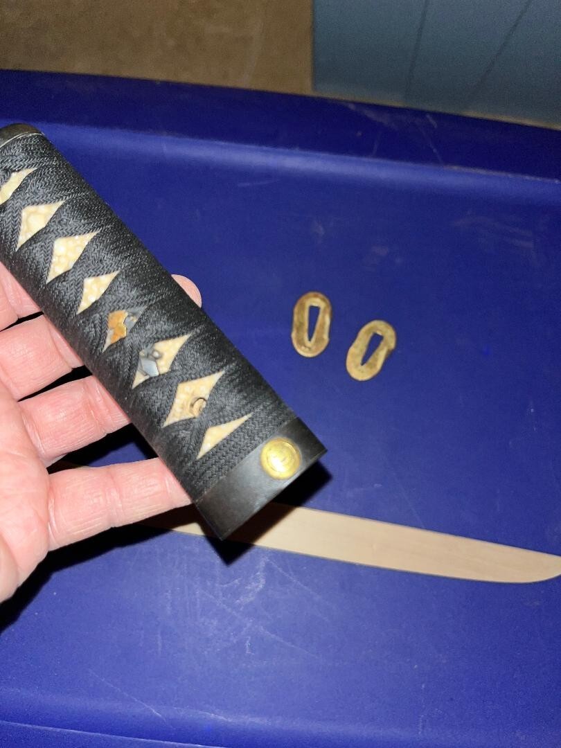 SAMURAI JAPANESE DAGGER TANTO SWORD & SCABBARD KOSHIRAE (ONLY) Z