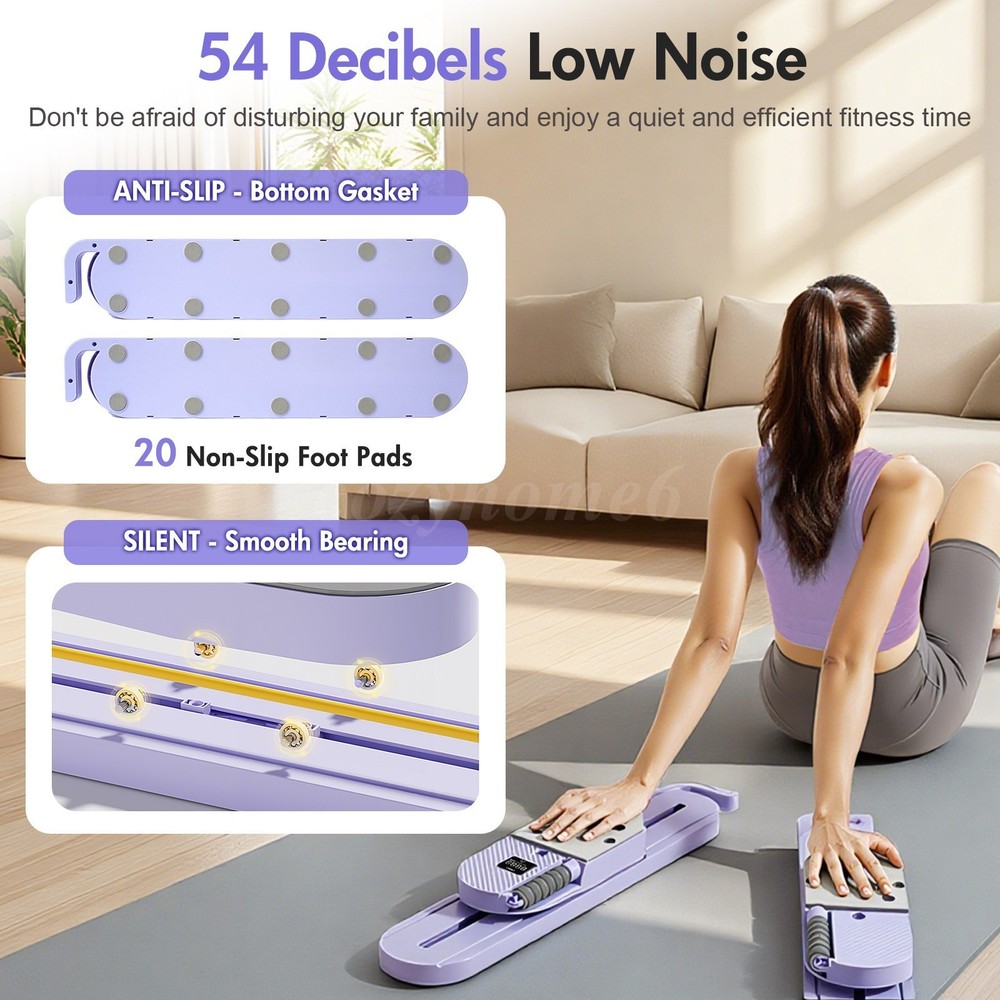 Adjustable Split Ab Board Pilates Core Workout Machine w/ LCD Counter