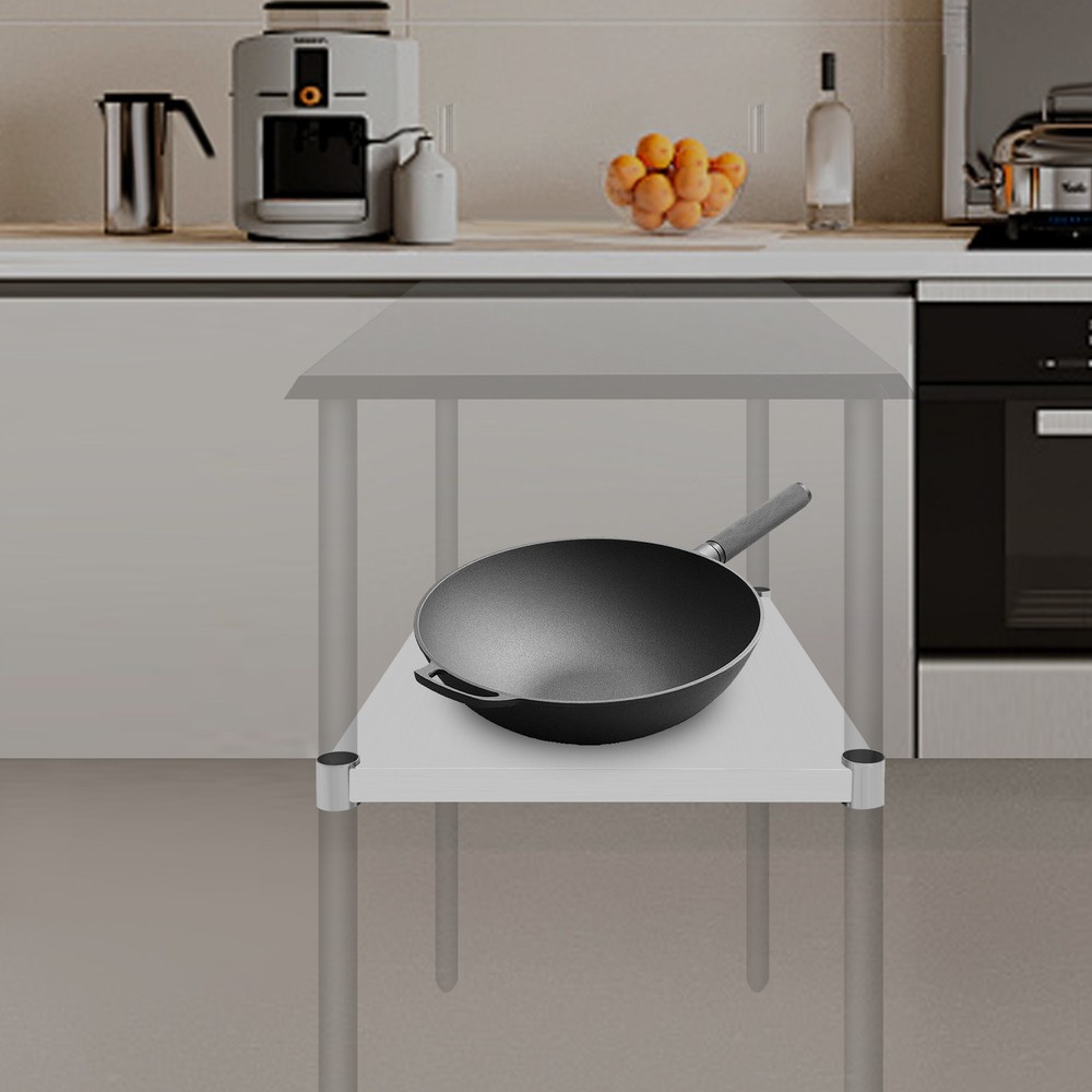 Under Shelf Stainless Steel Table Adjustable Lower Shelf Worktable Under Shelf