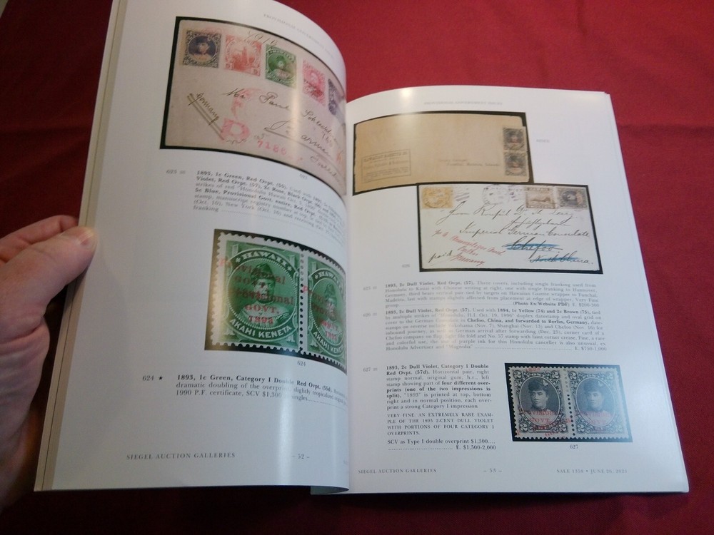 2025 Siegel Catalog for Reference Hawaii Stamps & Provisional Government Issues