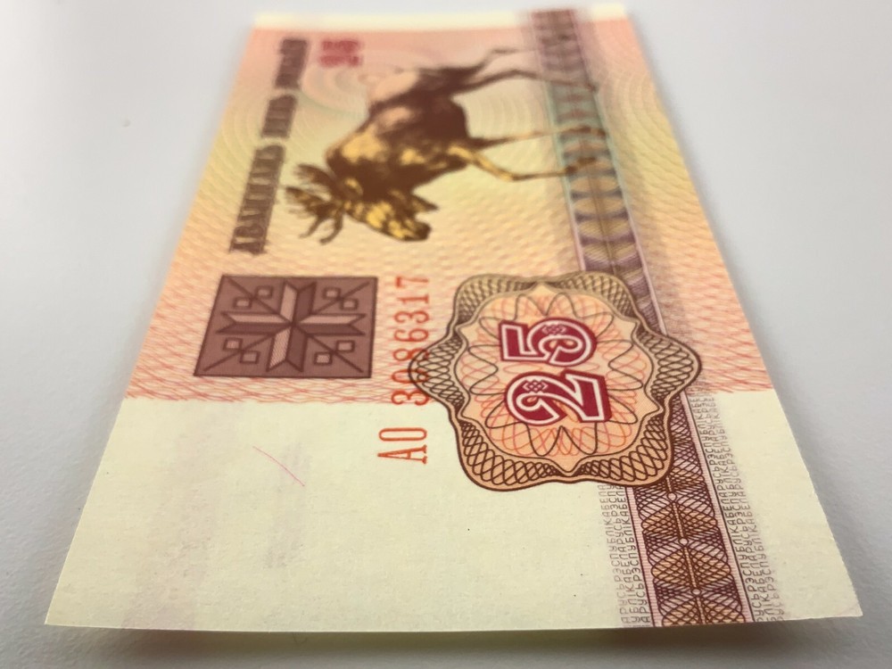1992 Belarus 25 Rublei Uncirculated Banknote X371