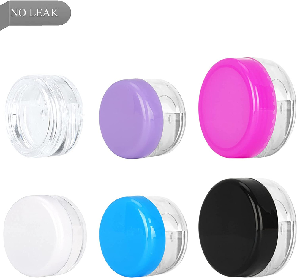 50PCS 3 Gram Sample Containers 3ml Empty Jars with Lids Small Cosmetic Clear
