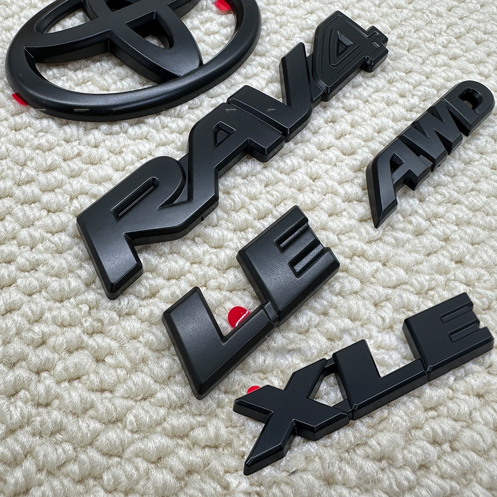 Overlay Kit Emblem For Rav4 LE XLE AWD Letter Matte Blackout Badge Set 2019-2025