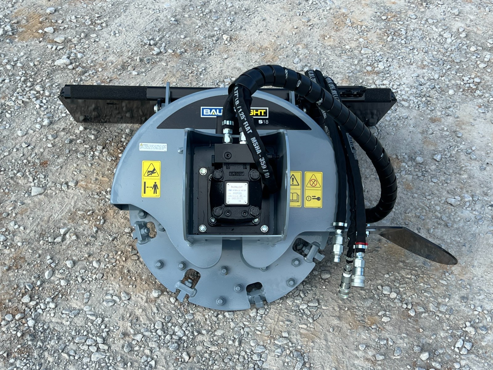 Baumalight S18 Stump Grinder Attachment Fits Low Flow Skid Steer Quick Attach